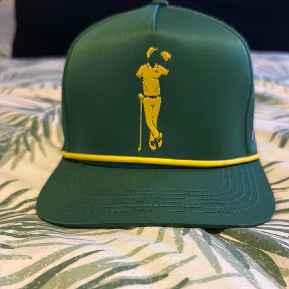 Grunk Dolfer Green Golf Cap with Yellow Logo